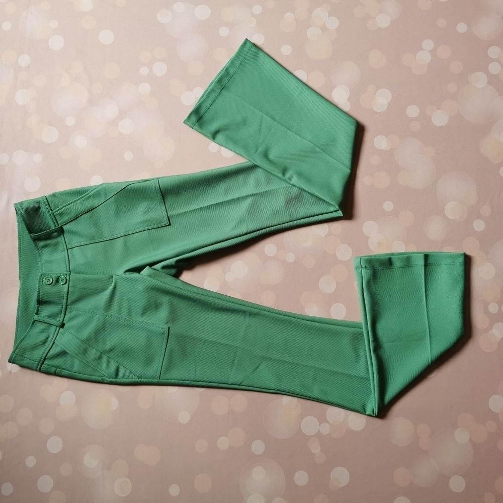 Green Bootcut US 4 pants for tall women